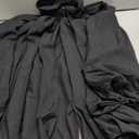 Xunger Women's Puffed Bomber Jacket Oversized Streetwear Casual Batwing Sleeve Lapel Collar Zip Front Pleated Shirts (Large, 01 Black)