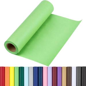 RUSPEPA Light Green Kraft Wrapping Paper Roll, 17.5"x 393"(32.8'), Recyclable Green Gift Wrap Paper for Birthday Gift Wrapping, Table Covering, Art & Craft Supplies, Easter Bouquet Flower, 80GSM