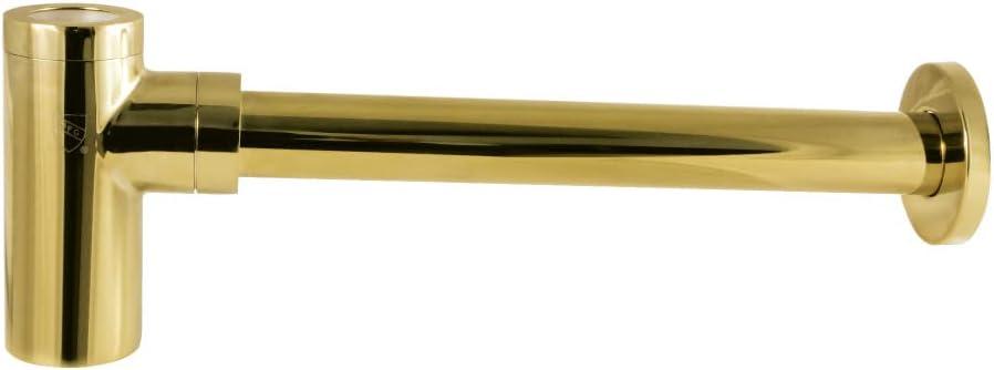 Kingston Brass DD8102 Trimscape 1-1/4" OD Brass Round Siphon Bottle Trap, Polished Brass