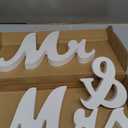 VIOPVERY Mr and Mrs Sign for Wedding Table, Large White Mr and Mrs Sign, Wooden Letters, Mr & Miss Sign with Just Married Banner Wedding Decorations for Anniversary