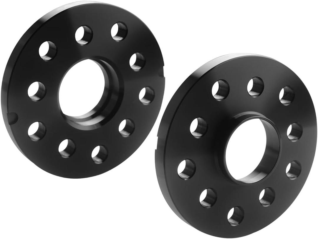 GAsupply 5X100 & 5X112 Wheel Spacers, Fit for Audi TT A3 A4 A6 A8 S4 S6 S8 Volkswagen Golf, 15mm Hubcentric Forged Spacer, Sphere Seat | Hub Bore 57.1mm (black)