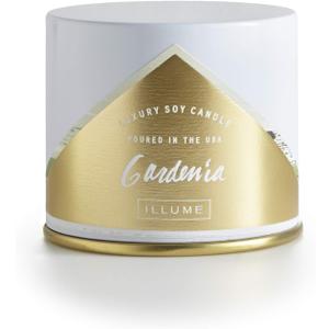 Illume Gardenia Soy Candle, Vanity Tin, White, 11.8 oz.