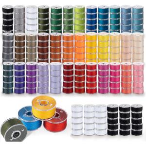 210 Pcs Prewound Bobbin Thread, 36 Colors Sewing Thread, Polyester Thread, SizeA Class15 Bobbin Singer/Brother/Janome/Embroidery Machine