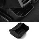 Rear Center Console Organizer for Tesla Model 3 Highland 2024 2025 Accessories Trash Can Rear Under Seat Storage Bin Backseat Storage Box 2nd Row Seat Organizer (Silicon)