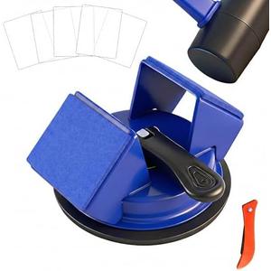 Floor Gap Fixer Tool Heavy Duty 45°Striking Surface Floor Gap Repair Tool Made of Iron & Enhanced Suction Cup with Slot Cutter and 5pcs Sticky Pads for Fixer Laminate/Vinyl Flooring Tools