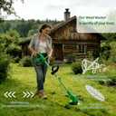 Weed Wacker, Electric Weed Wacker Brush Cutter with 2 X 21V Battery and Charger 3-in-1 Grass Cutter with 90 Adjustable Head Cordless Weed Wacker Weed Wacker for Gardens, Park, Lawns.