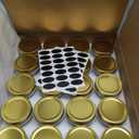 Encheng 4 oz Clear Glass Jars With Lids(Golden),Small Spice Jar For Herb,Jelly,Jams,Wide Mouth Manson Jars Canning Jar For Kitchen Storage 40 Pack