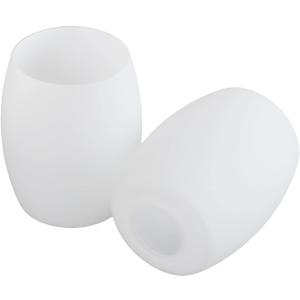 2 Pack Glass Lamp Shade for Mini Pendant Light, Opal White Glass Globe Replacement for Chandelier Light Fixture, Wall Sconce, 1 5/8" inch Fitter