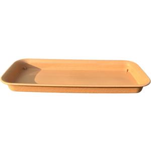 16 Inch Plastic Rectangular Plant Saucers Tray, Plant Drip Trays for Watering, Planter Pot Saucer Tray for Indoor and Outdoor Plants, Light Brown
