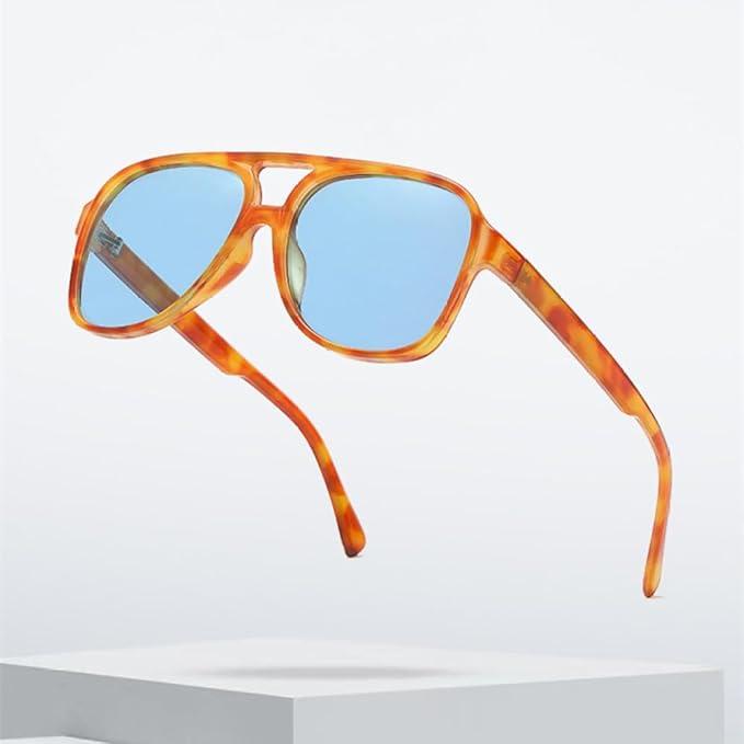 Retro Polarized Aviator Sunglasses Womens Mens Classic 70s 80s Vintage Trendy Square Aviators SJ2174