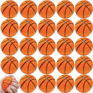 30PCS Large 2.5inch Squeeze Basketball Ball,Stress Sports Ball,Mini Foam Balls Anxiety Stress Relief for Basketball Party Favor Decoration Sports Theme Game Kids Prizes
