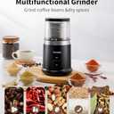 SHARDOR One Touch Coffee Grinder Electric, Spice, Herb, For Coffee Bean Spices and Seeds with 1 Removable Stainless Steel Bowl, Dry Grinder, Black