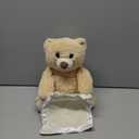 Hopearl Peek A Boo Bear with Security Blanket Interactive Repeats What You Say Plush Teddy Bear Toy Musical Singing Talking Stuffed Animal Adorable Electric Animate Birthday Festival, Beige, 11''
