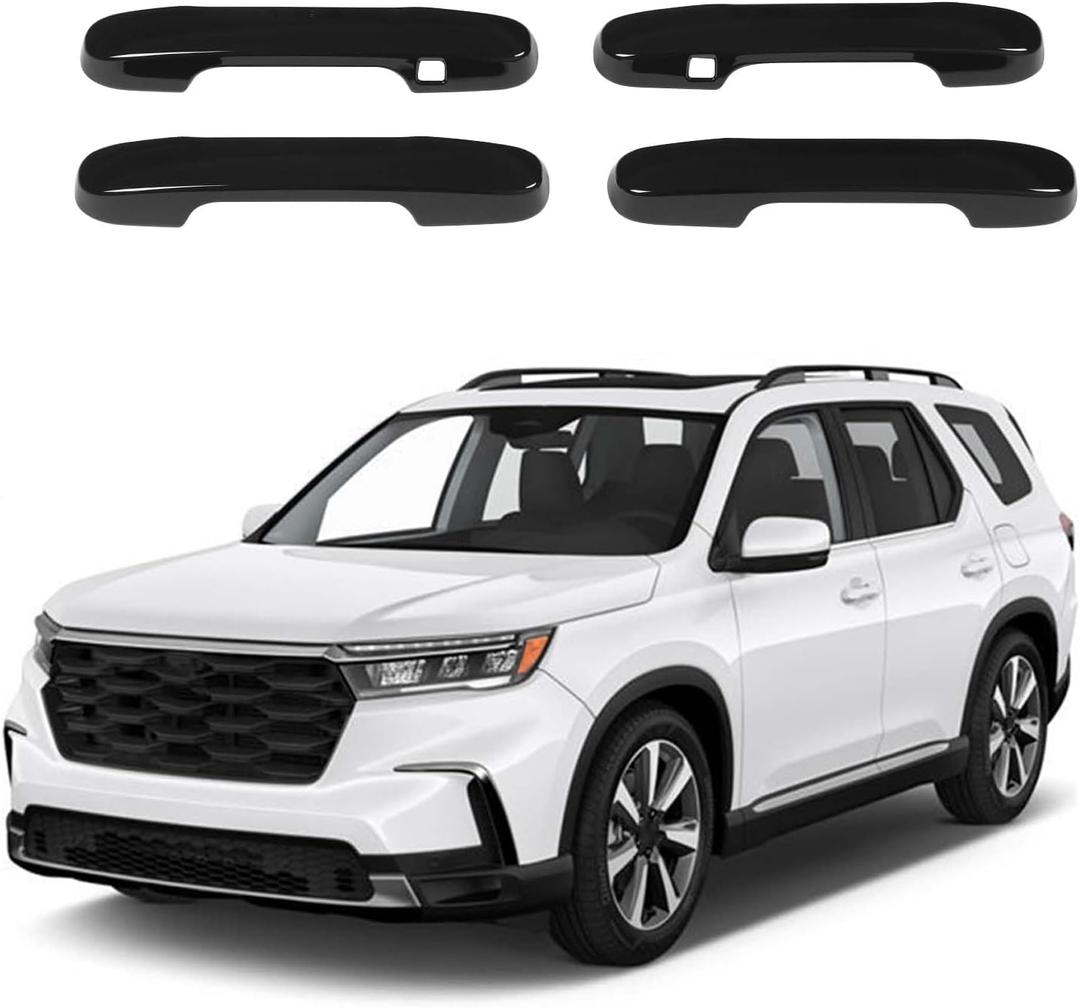 Car Exterior Door Handle Cover Protector Compatible with Honda Pilot 2023-2026/ Honda Passport 2026 Accessories, ABS Auto Outside Door Handle Decorative Cover Trim, 4PCS (Glossy Black)