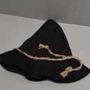 Nicky Bigs Novelties Witch Wizard Hat for Adults, Felt Oktoberfest Hat, Scarecrow Hats Costumes Accessory (Black)