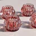 Woho 12pcs Rose Gold Tea Lights Candle Holder for Wedding Party, Glass Tealight Candle Holder for Valentines Day Decor, Votive Candle Holders for Home Decor