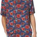 UNIONBAY Men's Rayon Button-up Woven Shirt (X-Large, Navy)