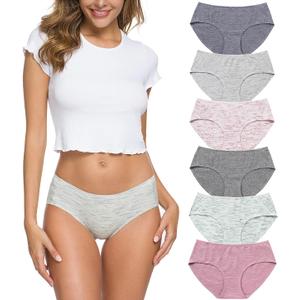 Wealurre Cotton Bikini Women's Breathable Panties Seamless Comfort Underwear (Medium, Stripe 2)
