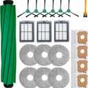 21 Pcs Replacement Parts for iRobot Roomba Plus 405/505/507 Combo Robot Vacuum Cleaner: 1 Main Brush, 4 Side Brushes, 4 HEPA Filters, 5 Dust Bags, 6 Mop Pads, 1 Cleaning Brush