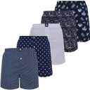 Mens Underwear Cotton Boxers Pack - Mens Boxers with Everyday Comfort, Cool & Breathable Boxers for Men (Medium, Multico 5 Pack)