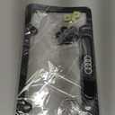 ZXFOOG Carbon Fiber License Plate Frame- 100% Handcrafted Real Carbon Fiber Cloth Wrapped Holder, Slim Black Stainless Steel Car Tag Cover with Screws Caps, Rattle Proof Pad, 1 Pack 2 Hole