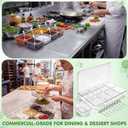 8 Compartments Condiment Containers with Lids Spoons, Clear