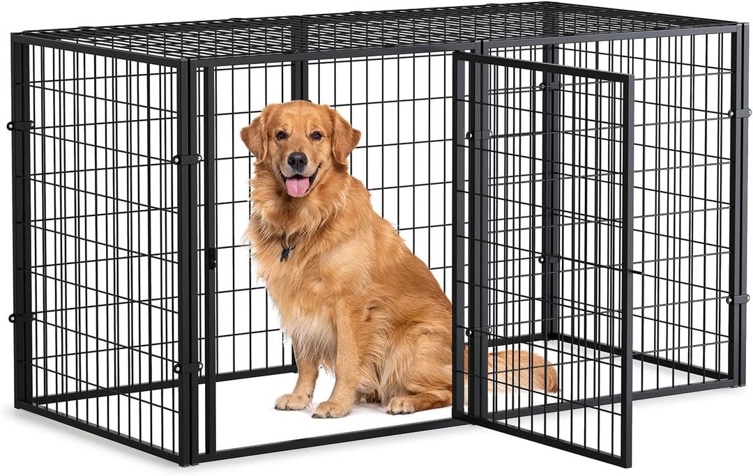 Large Dog Crate, 48" L x 28" H, Dog Cage, Dog Kennel, Big Crate for Small Medium Large Dogs, Puppy Playpen, Pet Cage, Pet Playpen Yard, Indoor Outdoor, XL1