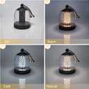 Portable Portable lamp with Rope, 360 Portable, Touch Switch, stepless dimming, Large-Capacity Battery, Rechargeable LED Portable lamp, Suitable for Camping Bedroom Party. (Coffee)