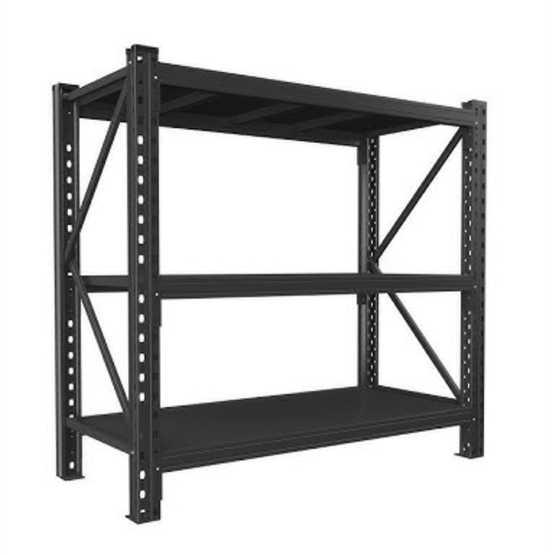 ErgoNova Garage Shelving 1800LBS Heavy Duty Shelving Units and Storage Shelves Adjustable 3 Tier Metal Shelving for Kitchen,Utility Room and Basement, 24" D x 47.24" W x 51.2" H, Black
