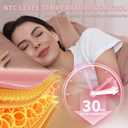 Portable Cordless Heating Pad for Cramps, 6 Heat Levels and 6 Massage Modes, 5000mAh, Auto Shut-Off, NTC Temp Control, Belly and Back Heating Pad, Gifts for Women and Girls (Pink)