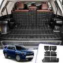 Rongtaod Cargo Mat Compatible with 2010-2024 Toyota 4Runner 7 Seats Trunk Mat Cargo Liner Back Seat Cover Protector 4 Runner Accessories (2nd&3rd Row Backrest Mats+Trunk Mat)