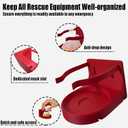 First Aid Equipment Wall Mount Compatible with Choking Rescue Device, with Mask Holder - No Equipment Included