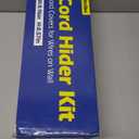 500in Cord Hider Kit, Cord Covers for Wires on Wall, Paintable Cable Raceway, Cord Hider for Wall Mount tv, tv Cable Hider Wall kit, Wire Covers for Cords, 32X L15.75 X W0.96in X H0.57in, White