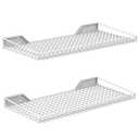 WALMANN 2 Pack Garage Wall Shelf, 23.5" x 12" Wall-Mounted Storage Shelves for Garage, Closet, Laundry Room, Heavy Duty Floating Shelving, Holds Up to 65 lbs(White)