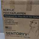 Transparent Indoor Dog Playpen with Safety Lock, Indoor Dog Fence for Small & Medium Pets | Secure, Stylish, Easy Clean Play Pen for Dogs & Pets with Scratch Resistant Panels (White, 8 Panel)