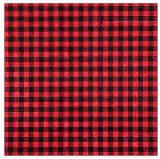 Generic 12x12 Scrapbook Paper - 10 Sheets, Buffalo Plaid Pattern