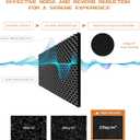 2 Pack Sound Proof Foam Panels | 48"×24"×2" Egg Crate Foam Pad | High Density Soundproof Wall Panels for Home Studio Noise & Thermal Insulation |With Adhesive Stickers 20PCS(Black)