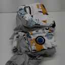 NTBED 4 Pieces Construction Toddler Bedding Set for Baby Boys,Tree Truck Vehicles Excavator Cars Printed, Includes Comforter, Flat Sheet, Fitted Sheet and Pillowcase,Light Grey