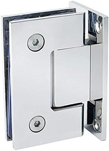 Heavy Duty 90 Degree Glass Door Cupboard Showcase Cabinet Clamp Shower Doors Hinge Replacement Parts Wall-to-Glass for 8-12 mm(0.31-0.47 inch), Stainless Steel Polished Chrome