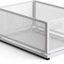 Pull Out Cabinet Organizer, Slide Out Drawers Fixed with Adhesive Nano Film, Pantry Shelves Sliding Drawer Storage Organization for Kitchen/Bathroom/Bedroom (19.7*13.8*8.3inch/50*35*21.2cm)