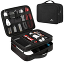 MATEIN Electronics Organizer Travel Case, Water Resistant Cable Organizer Bag for Travel Essentials, Gifts for Men, Storage Bag for Camera Accessories, Phone, Cord & Tablet, Black