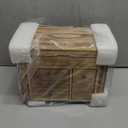 Jewelry Box Organizer, Solid Wood Jewelry Boxes for Women for Storage & Display Necklace Ring Earring Bracelet, Rustic Style Jewelry Organizer Box for Women Gifts (Carbonized Brown)