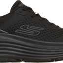 Skechers Women's Slip Resistant Max Cushioning Engineered Mesh Lace Up Food Service Shoe, BLK, 9.5