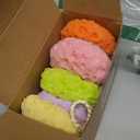 FoldTier 6 Pcs Bath Sponge Deep Cleansing Body Loofah Gentle and Deep Exfoliating Body Scrubber Bath Accessories Men Women Baby Sponge for Bathing Shower (Bright Color)