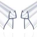 ZNCZHZN Shower Door Bottom Seal, 2-Pack Frameless Door Seal for 5/ 16 Inch Glass Door-39” Long Ultra Clear Shower Door Seal Strip, Stop Shower Leaks and Create a Water Barrier(5/ 16" Door, Long Sweep)