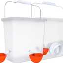 Large Automatic Chicken Feeder and Waterer Set Hanging Chicken Water Feeder Poultry Feed Bucket