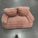 Cat Couch Bed, Cute Soft Pet Sofa for Indoor Cats Kittens Puppies with Removable Washable Cover, 26"x15", Dusty Pink