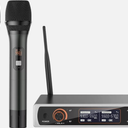 MOYLEAF Wireless Microphones, Metal Dual UHF Cordless Handheld Microphone System, Suitable for Family Karaoke, Speaker, Party, Conferences, Wedding, Church, 260 ft (T-023).