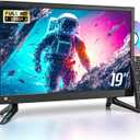 Desobry 19 INCH TV with DVD Player Built in 1080P LCD TV DVD Player Combo with HDMI USB Monitor for Home, Kitchen, RV Camper, or Office,