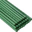 FORUP Garden Stakes, 25 Pack Steel Plant Stakes with Plastic Coating for Climbing Plants, Tomato Eggplant Bean Support, Rust-Resistant Outdoor Garden Stakes (48 Inch)